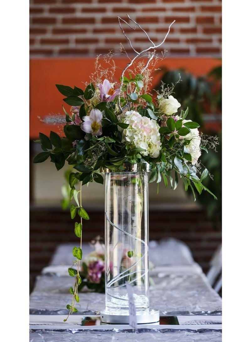 Tall Glass Vase, 50 cm, Transparent Vase Great for Decoration - Image 4